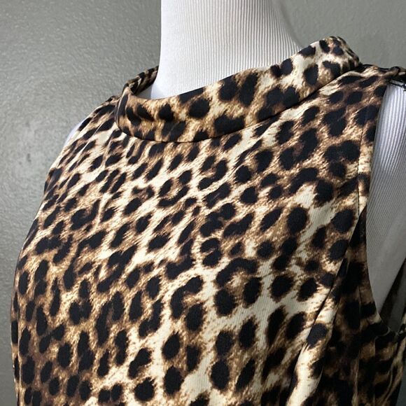 Alfani Sleeveless Leopard Sheath Dress - Picture 2 of 8